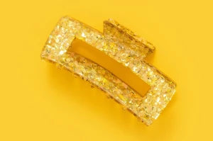 Gold Confetti Claw Clip