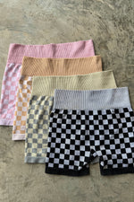PREORDER- CHECKER BRA & BIKER SHORT SET