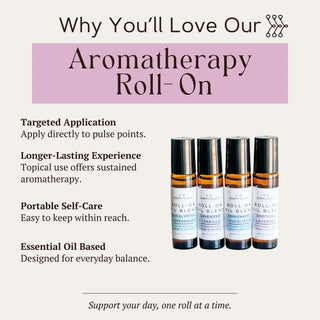 Aromatherapy Roll-On – Stress Relief & Focus Essential Oil Blend