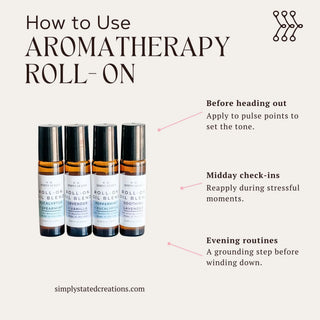 Aromatherapy Roll-On – Stress Relief & Focus Essential Oil Blend