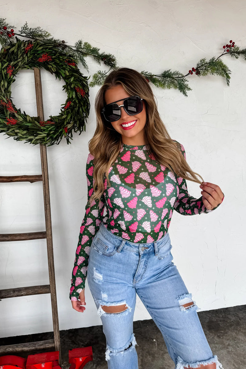PREORDER- CHRISTMAS DRESS IT UP MESH TOPS