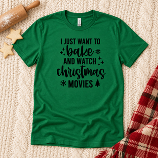 Bake and Watch Christmas Movies Graphic Tee