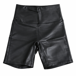 Lainey Leather Suck & Tuck Biker Shorts - Girl Code Couture