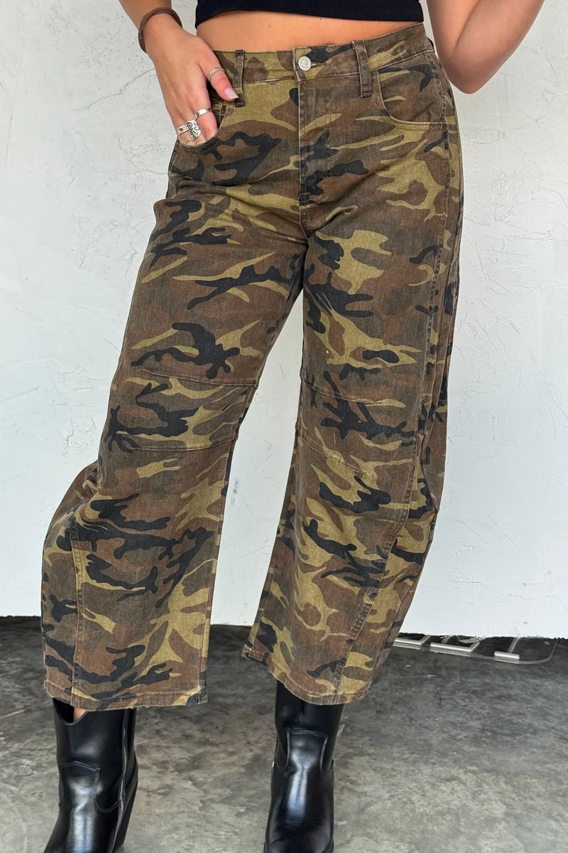 Preorder Bex Barrel Jeans Camo