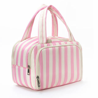 Striped Toiletry Organizer Bag