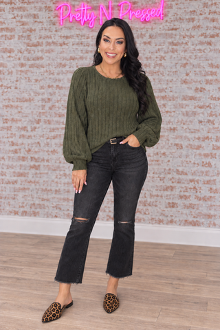 Olive Cozy Top