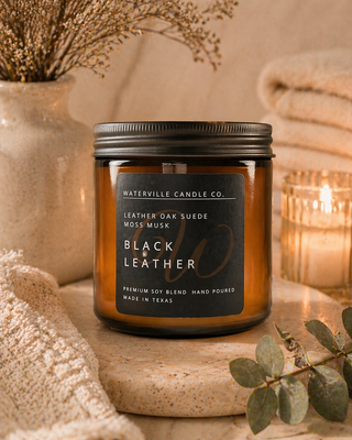 Black Leather 16 OZ Candle