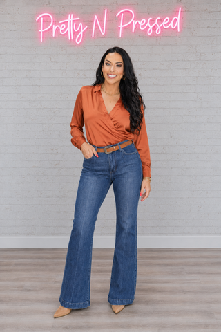 Trouser Bootcut Stretch Denim Jeans
