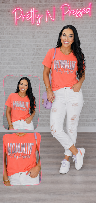 Mommin’ All Day Every Day Polka Dot Tee