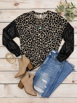 Whitney Leopard Top