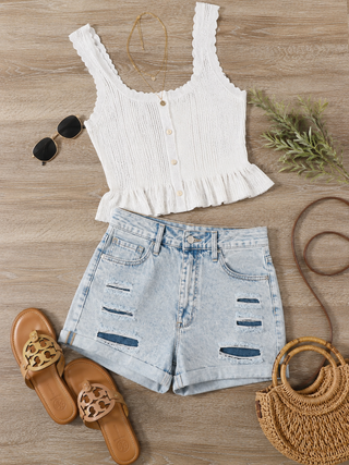 Logan Distressed Shorts