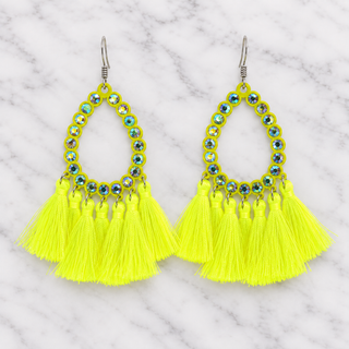 Neon Tassel Earrings