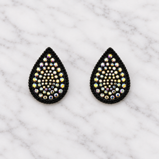 Black Drip AB Earring
