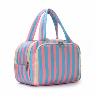 Striped Toiletry Organizer Bag