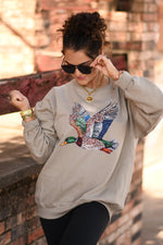 Faux Rhinestone Duck Sweatshirt