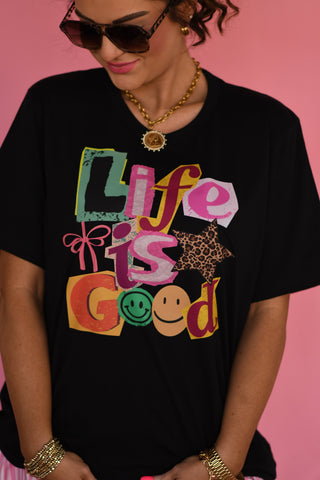 Life Is Good Stickers Tee