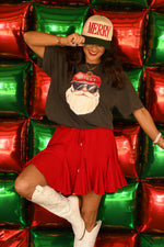 Merry Santa Trucker Hat Tee/Long Sleeve Tee