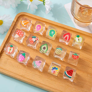 Mini Fruit Ice Cube Squishy Sent at Random - READY TO SHIP