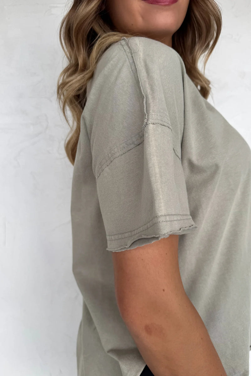 PREORDER- JOEY WASHED COTTON BOYFRIEND TEE