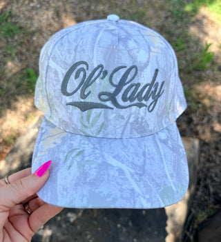 Ol’Lady White Camo Hat
