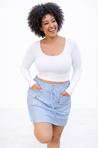 Campbell Cargo Vegan Leather Mini Skirt - Girl Code Couture
