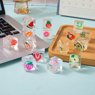 Mini Fruit Ice Cube Squishy Sent at Random - READY TO SHIP