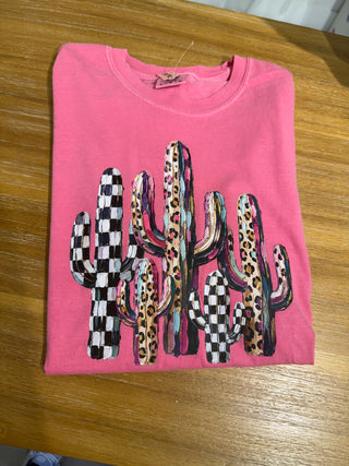 Checkered Cactus Graphic Tee