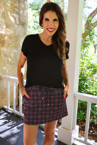 PREORDER- Ellie Plaid Skort