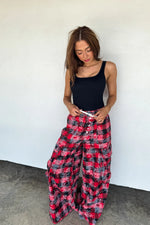 PREORDER- PLAID BEHAVIOR WIDE LEG PANTS