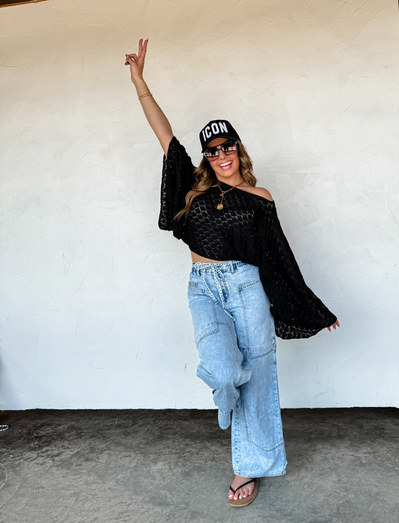 Preorder Free Spirit Bell Sleeve Crop Top