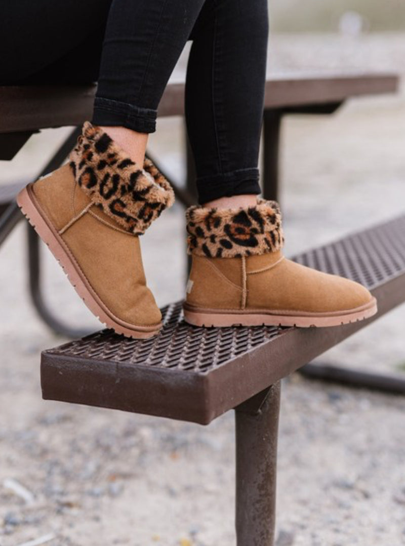 Cozy Leopard Bootie