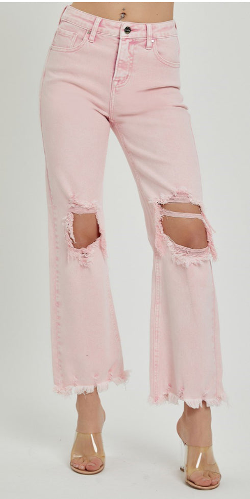 Pink & Pout Mineral Wash Jeans