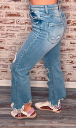 Blaken Distressed Cropped Jean