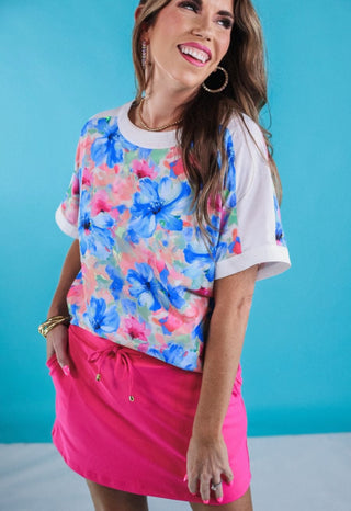 Brushstroke Blooms Top