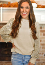 Mocha Meltdown Leopard Detail Top