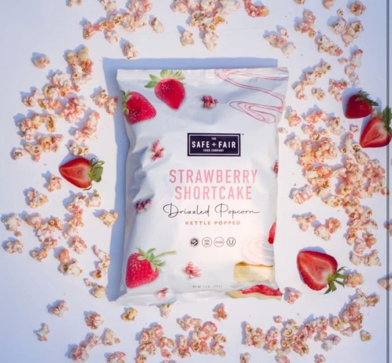 Strawberry Shortcake Drizzle Popcorn