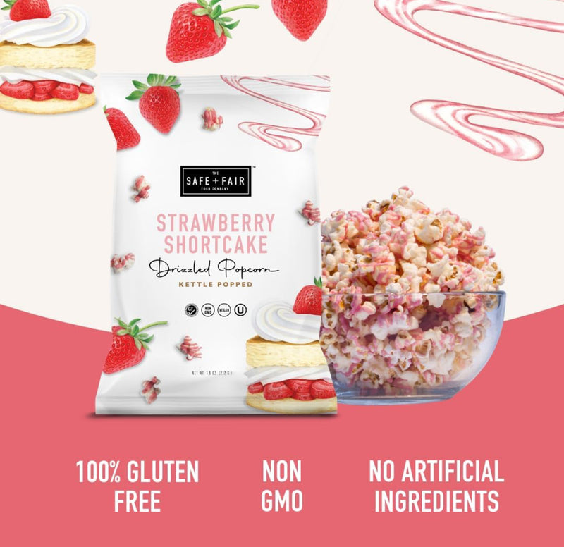 Strawberry Shortcake Drizzle Popcorn