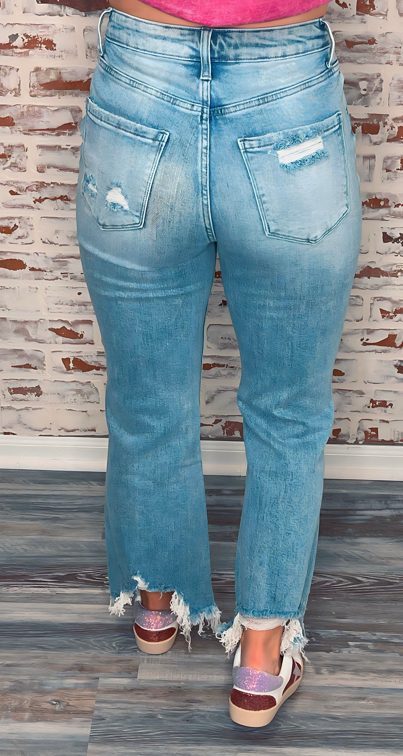 Blaken Distressed Cropped Jean