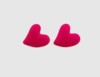 Pink Matte Heart Earrings