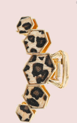 Wild Side Leopard Claw Clip