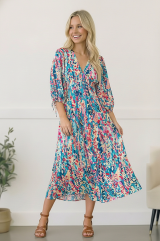 Pop of Paradise Turquoise Dress