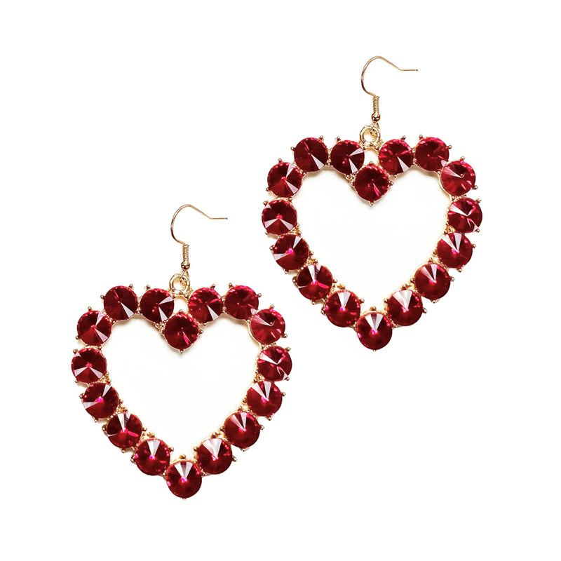 Dainty Delicate Heart Hoops