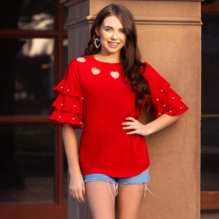 Have my Heart Pearl Detail Top