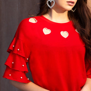 Have my Heart Pearl Detail Top