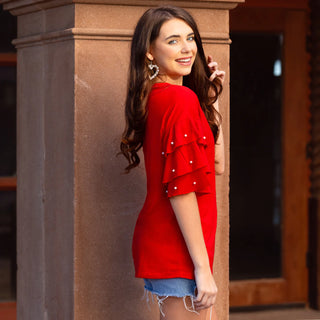 Have my Heart Pearl Detail Top