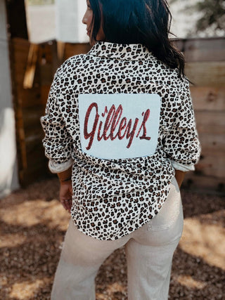 Leopard Gilleys Sequin Long Sleeve