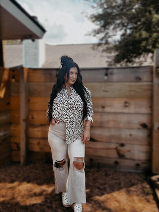 Leopard Gilleys Sequin Long Sleeve