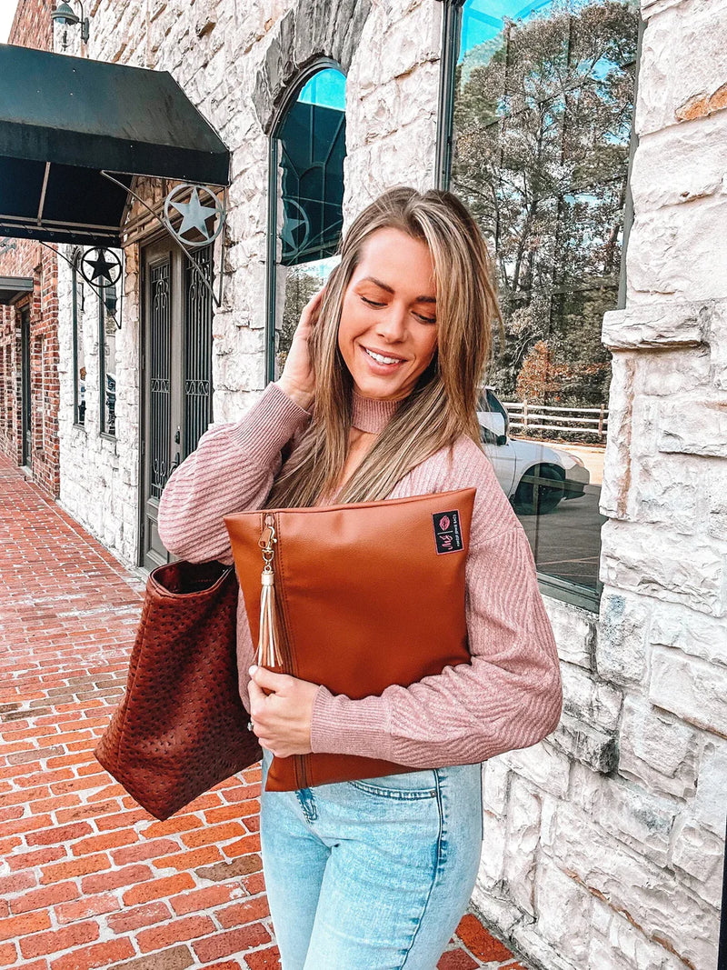 Smooth Cognac Laptop case