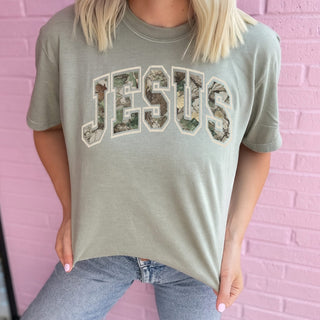 Camo Jesus Tee or Sweatshirt