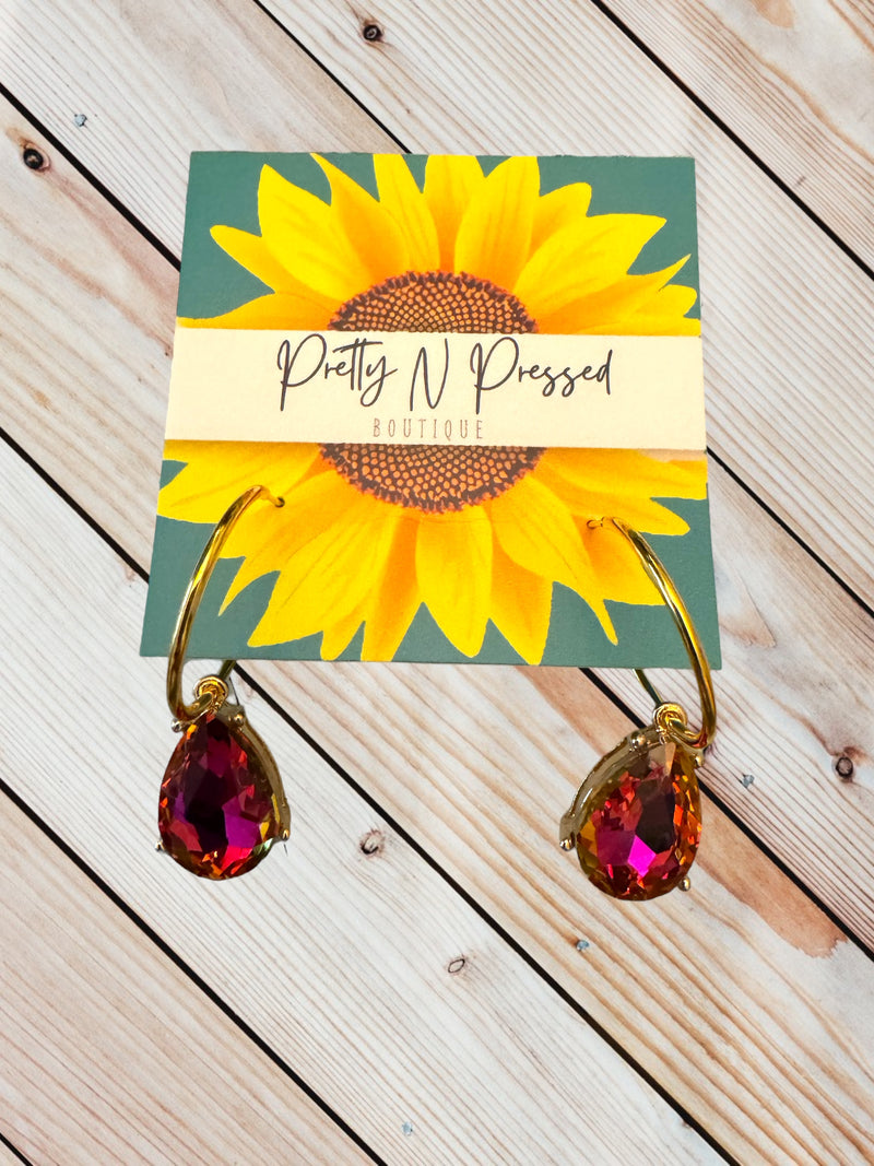 Fuschia Marine Earrings